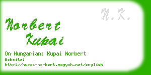 norbert kupai business card